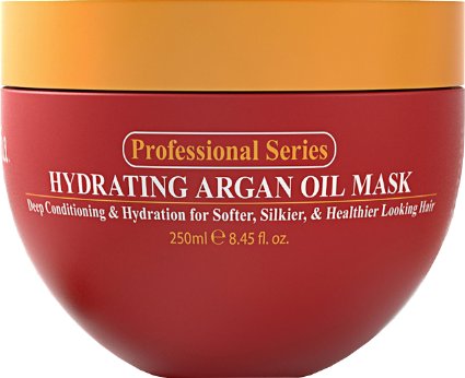 Hydrating Argan Oil Hair Mask and Deep Conditioner By Arvazallia for Dry or Damaged Hair - 845 Oz