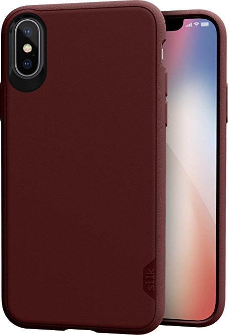 Silk iPhone X Grip Case - BASE GRIP Lightweight Protective Slim Cover - "Kung Fu Grip" - Crimson Red