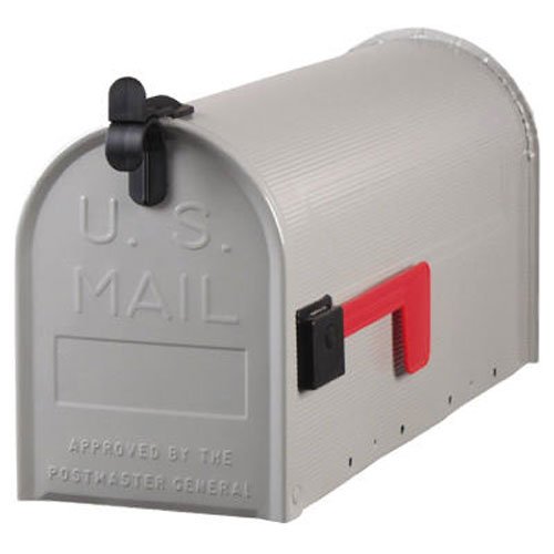 Solar Group ST100000 PostMaster Standard Size Galvanized Steel Rural Mailbox U.S. Postmaster General Approved, Gray