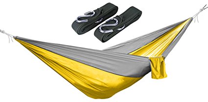 BalanceFrom Lightweight Portable Nylon Parachute Hammock with Two Hammock Tree Straps and Carrying Case