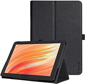 Famavala Folio Case Cover for 10.1" Amazon Fire HD 10 Tablet (13th Generation/ 11th Generation, 2023/2021 Release) (Black)