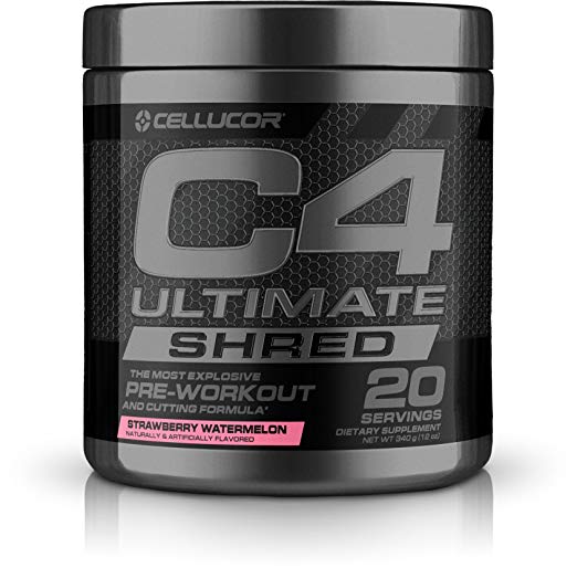 Cellucor C4 Ultimate Shred, Pre Workout Powder   Fat Burner, Fat Burners for Men & Women, Strawberry Watermelon, 20 Servings