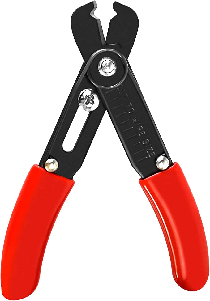 QWORK Wire Cable Stripper and Cutter, Adjustable 30-10 AWG for Fiber Optical Cable