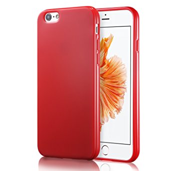 iPhone 6S Case, technext020 Apple iPhone 6S Red silicone Cover, Ultra Slim Gloss Gel Bumper iPhone 6 Case TPU bumper