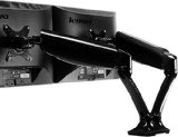 FLEXIMOUNTS Dual Arm Desk Monitor Mount Fits Most 10-27 LCD Monitor M6H