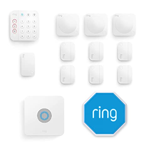 Ring Alarm 13 Piece Kit (2nd Generation) with Ring Alarm Outdoor Siren by Amazon – home security system with optional Assisted Monitoring - No long-term commitments - Works with Alexa