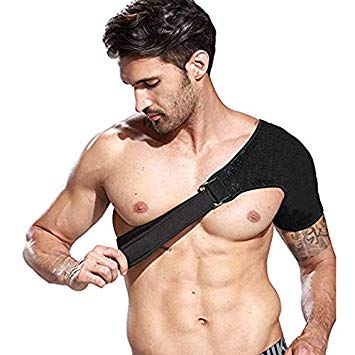 Shoulder Stability Support Brace with Pressure Pad Breathable Neoprene Rotator Cuff for Injury Prevention Dislocated AC Joint Frozen Shoulder Pain Sprain Tendinitis Compression Wrap Strap Band