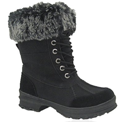 Comfy Moda Women's Winter Ice Snow Boots Cold Weather Faux Fur Full Lined Everest