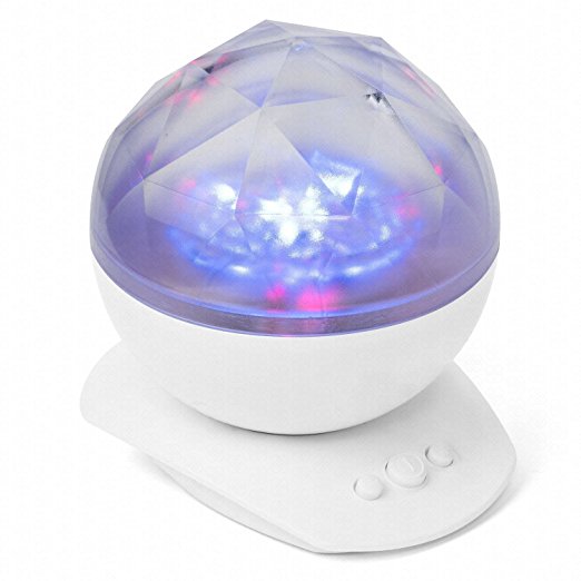 Color You Sleep Soother Aurora Projection LED Night Light Lamp with 8 Lighting Mode & Speaker, Borealis Star LED Projector, Mood Light for Baby Nursery Bedroom Living Room