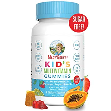 Vegan Kids Multivitamin Gummies by MaryRuth - Organic Ingredients - Immune Boost - Methylfolate - Sugar Free - Non-GMO Vitamin Chewables 60ct