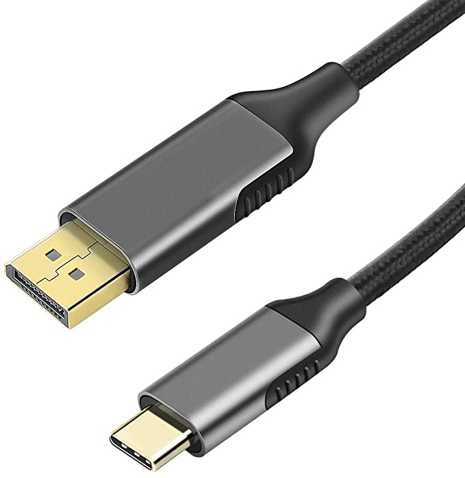 USB C to DisplayPort Cable,Nylon Braid 4K@60Hz USB Type C Displayport Adapter (Thunderbolt 3) Compatible with MacBook Pro,iPad Pro,Samsung Galaxy S9 S10 and More