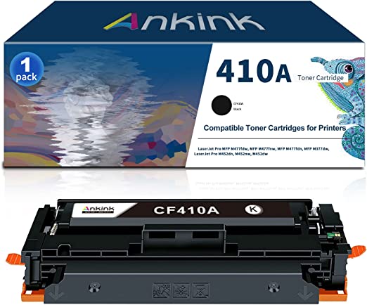 ANKINK 410A CF410A Black Toner Cartridge for HP Laserjet Pro MFP M477 M477fnw M477fdw M452dn M477fdn M452nw M452dw Printer Toner Ink Cartridges Black High Yield