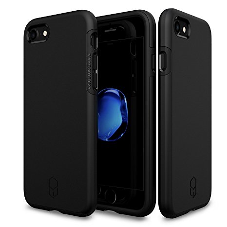 Patchworks Level Case Black for iPhone 7 - Military Grade Protection Case, Extra Protection, Impact Disperse System