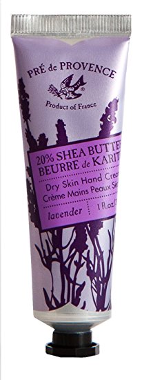 Pre de Provence 20% Natural Shea Butter Hand Cream, For Repairing, Soothing, & Moisturizing Dry Skin - Lavender (1 oz)