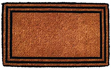 Entryways The One With The Border Hand Woven Coir Doormat, 18" x 30"
