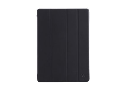 V7 Ultra-slim Tri-Fold Folio Stand case with smart cover with sleep/wake function for iPad Air Black