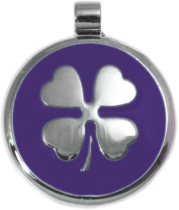 LuckyPet Pet ID Tag - Clover Jewelry Tag - Dog & Cat Pet Tags - Custom Engraved on The Back Side