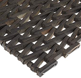 Durable Durite Recycled Tire-Link Outdoor Entrance Mat, Herringbone Weave, 24" x 72", Black