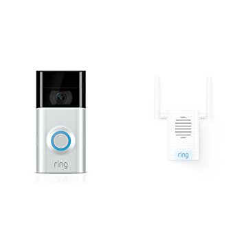 Ring Video Doorbell 2   Ring Chime Pro, Indoor Chime and Wi-Fi Extender ONLY for Ring Network Devices