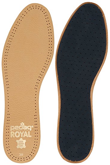 Pedag 102 Royal Vegetable Tanned Sheepskin Insole with Natural Active Carbon Filter, Slightly Padded with Latex Foam, Tan Leather, Women's 8