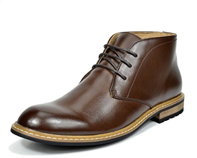 Bruno Marc Men's Bergen-02 Leather Lined Oxfords Dress Ankle Boots