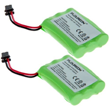 Floureon 2 Packs 36V 1000mAh Rechargeable Cordless Phone Telephone batteries for Uniden DCT750 DCT756 DCT7565 DCT758 DCT7585 DCX750 TRU-12803 TRU-226 TRU-9260 TRU-9260-2 TRU-9260-3 TRU-9260-4 TRU-9280 TRU-9280-2 TRU-9280-3 TRU-9280-4