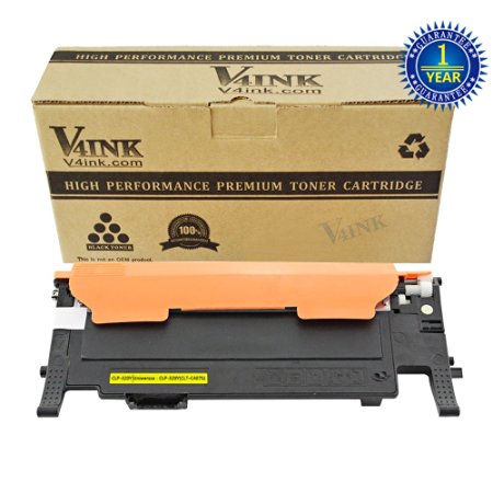 V4INK ® Replacement Samsung clp 320 clp320 Yellow Toner Cartridges for Samsung CLP-325 CLX-3185FM