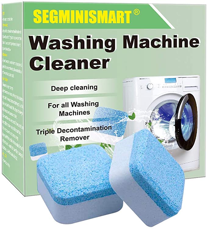 SEGMINISMART Washing Machine Cleaner,Solid Washing Machine Cleaner,Washer Cleaner Tablets,Effervescent Tablet Washer Cleaner,Deep Cleaning Remover for Bathroom Kitchen