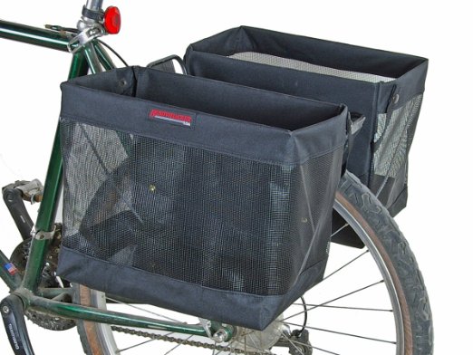 Bushwhacker Omaha - Bicycle Grocery Pannier Cycling Rack Basket Bike Rear Bag - Sold as Pair
