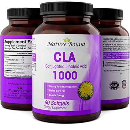 Best CLA Safflower Oil Complex for Women   Men - Natural Energy   Weight Loss Supplement - Fast Metabolism Boost from Pure Safflower Oil - Fat Burner Diet Pills - Suppress Appetite - Nature Bound