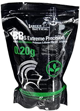 Lancer Tactical CA-104 0.2g Bio-Degradable Seamless BB's - 4000 Rds.