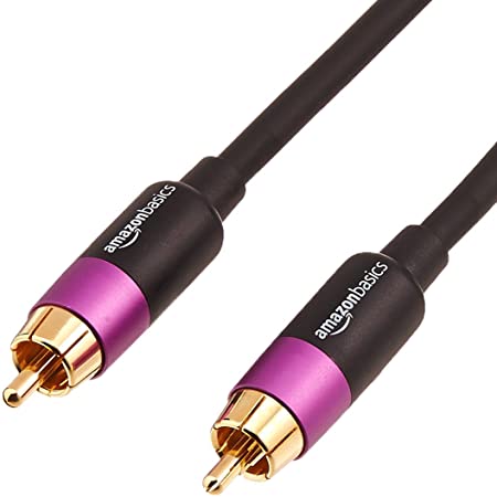 AmazonBasics Subwoofer Audio Cable - 15-Feet, 10-Pack