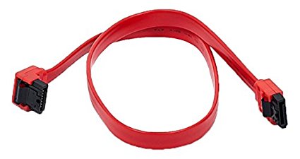 C&E 4 Pack 18 inch SATA 6Gbps Cable w/Locking Latch 90 Degree to 180 Degree  Red, CNE546216