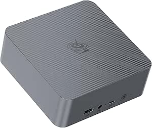 Beelink EQR Mini PC W-11 Pro Ryzen 7 7735HS 24GB DDR5 500GB NVMe M.2 SSD Dual HDMI Display 4K@60Hz Output, Wi-Fi 6, RJ45, Built in PSU Office Mini Computer