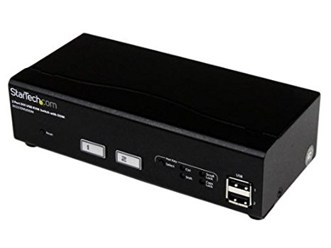 StarTech 2-Port USB DVI KVM Switch with DDM Fast Switching and Cables (SV231DVIUDDM)