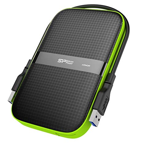 Silicon Power 2TB Type C USB 3.0 Armor A60 Military-Grade Shockproof/Water-Resistant 2.5" Portable External Hard Drive for PC and Mac