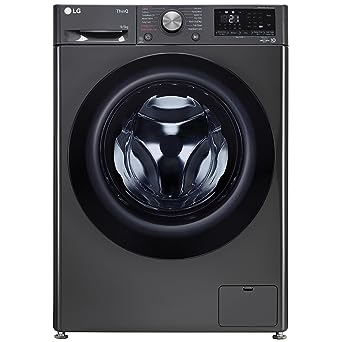 LG 9 Kg (Wash) / 5 Kg (Dry) AI Direct Drive with Wi-Fi Fully Automatic Front-Loading Washer Dryer (FHD0905SWM, With Steam remove allergen, Middle Black)