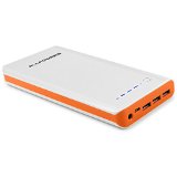 ALLPOWERS High Capacity 16000mAh 3-Port Power Bank Portable Charger with iPower Technology for iPad iPhone Samsung Android Smartphone 5V Tablets and MoreWhiteOrange