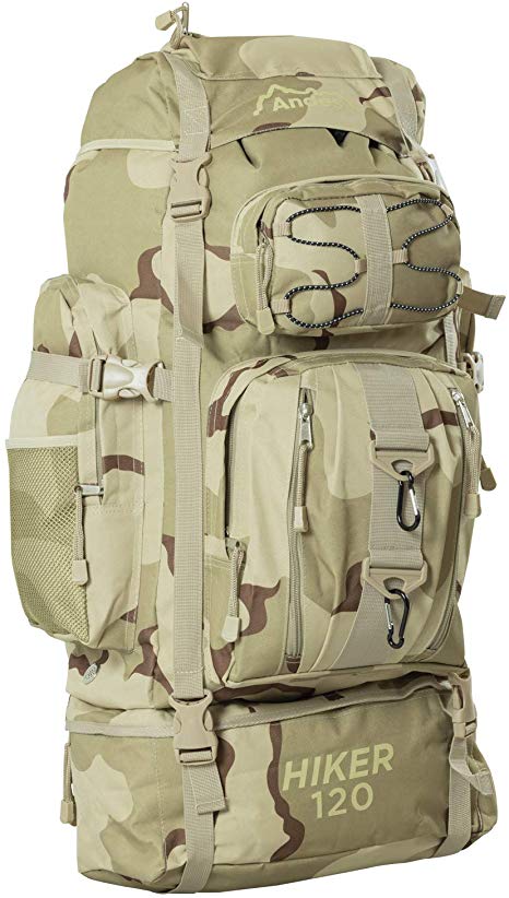 Andes 120L Hiker Backpack Extra Large Hiking/Camping Luggage Rucksack