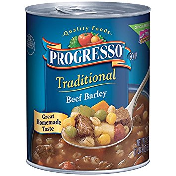 Progresso Soups Traditional Soup, Beef Barley, 19 Ounce