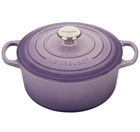 Le Creuset LS2501-24BPSS Signature Enamaled Cast-Iron 4-1/2-Quart Round Dutch Oven, Provence