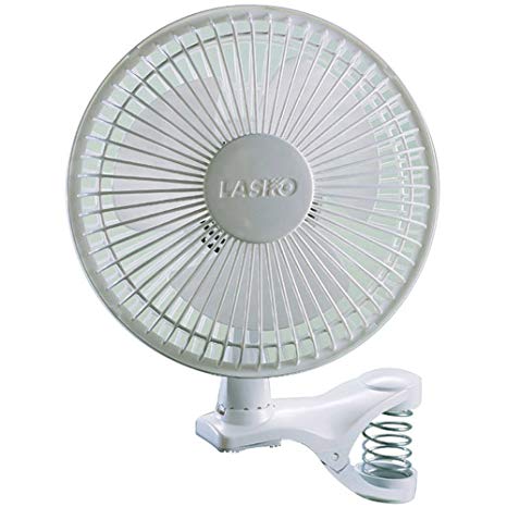 Lasko #2004W 6-Inch 2-SPEED White Clip Fan