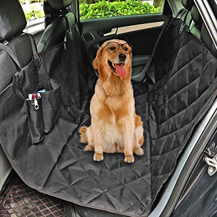 MixMart Waterproof Dog Pet Seat Cover for Cars and Trucks (Black)