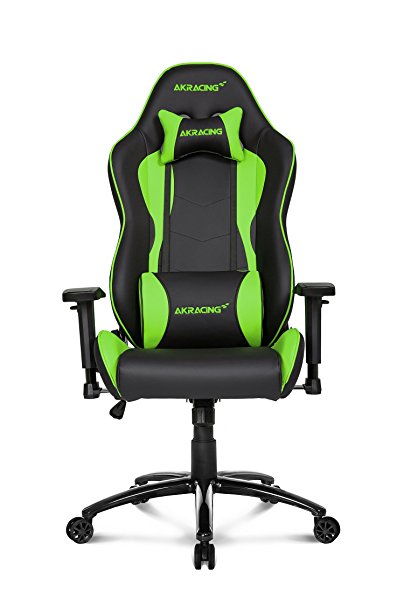 AKRacing Nitro Series Premium Gaming Chair with High Backrest, Recliner, Swivel, Tilt, Rocker and Seat Height Adjustment Mechanisms with 5/10 warranty Green
