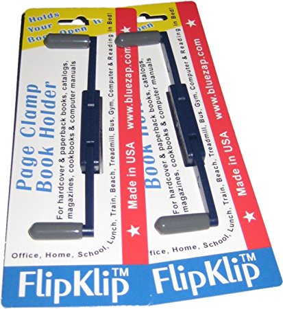 FlipKlip Ergonomic Book Holder 2-Pak
