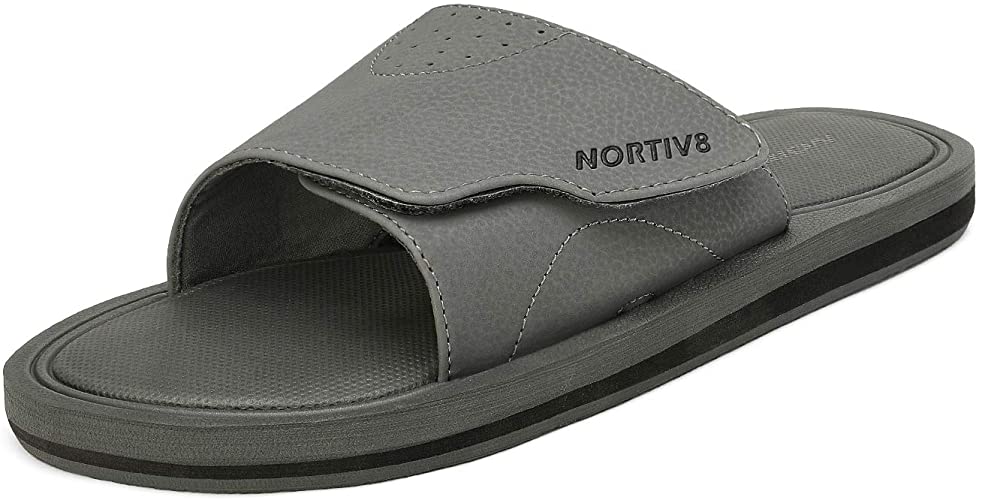 NORTIV 8 Men’s Slide Sandals Comfort Lightweight Beach Shoes