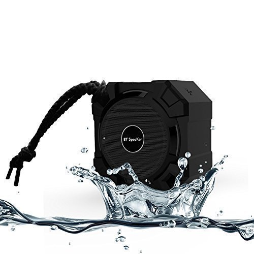 Monstercube Armor Portable Speaker with Bluetooth  5W Speaker Driver  Hi-Def Bass  Waterproof  Dustproof  Shockproof  Speaker used for Shower Bathroom Outdoor Climbing Hiking etc Black