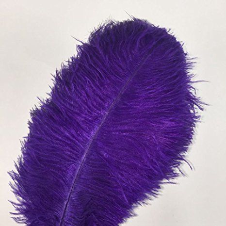 Sowder 10pcs Ostrich Feathers 12-14inch(30-35cm) for Home Wedding Decoration (purple)