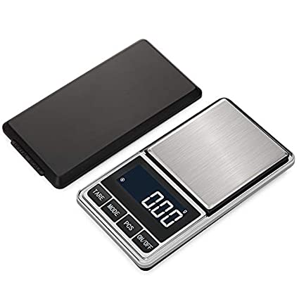 Digital Precision Gram Scale, 0.001oz/0.01g 500g Mini Pocket Scale, Portable Electronic Weight Jewelry Scales, Tare, Auto Off, Stainless Steel, White Backlit Display(Battery Included)
