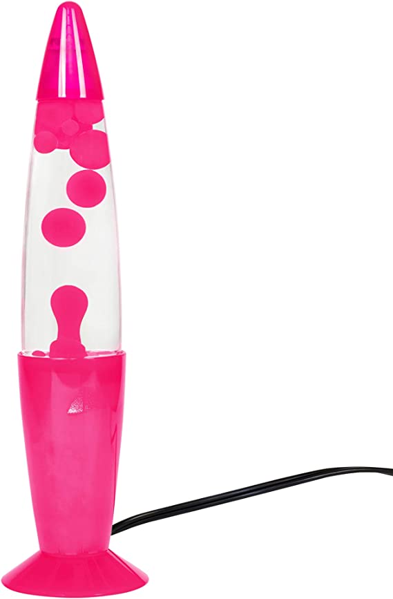 My Groovy Light 13.5 Inch Tabletop Lava Lamp, Pink